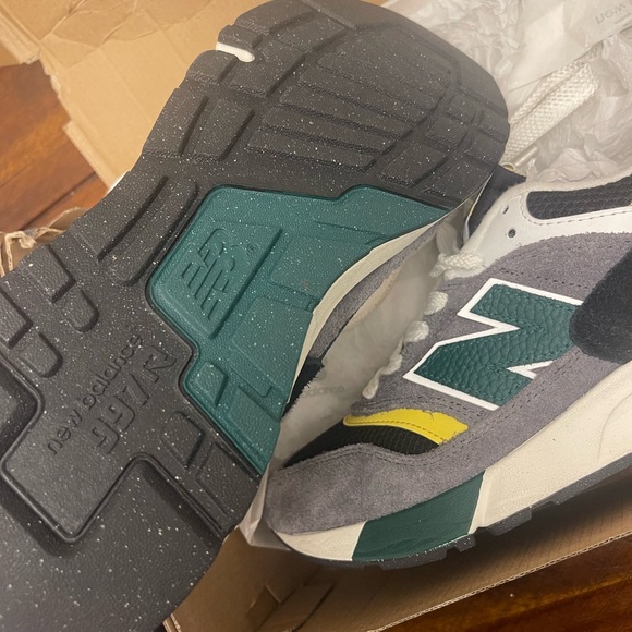 New Balance Black and Cream Sneakers - Picture 3 of 5